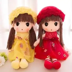 芭比娃娃毛绒玩具小女孩布可爱女生抱枕公主洋生日礼物小玩偶公仔