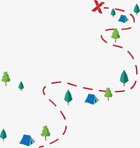 本作品全称为《彩色卡通手绘行走的路线创意元素》,使用adobe