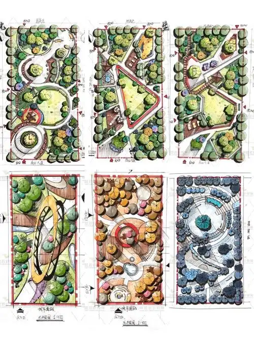 环艺必备【小场地景观设计】平面图有原图
