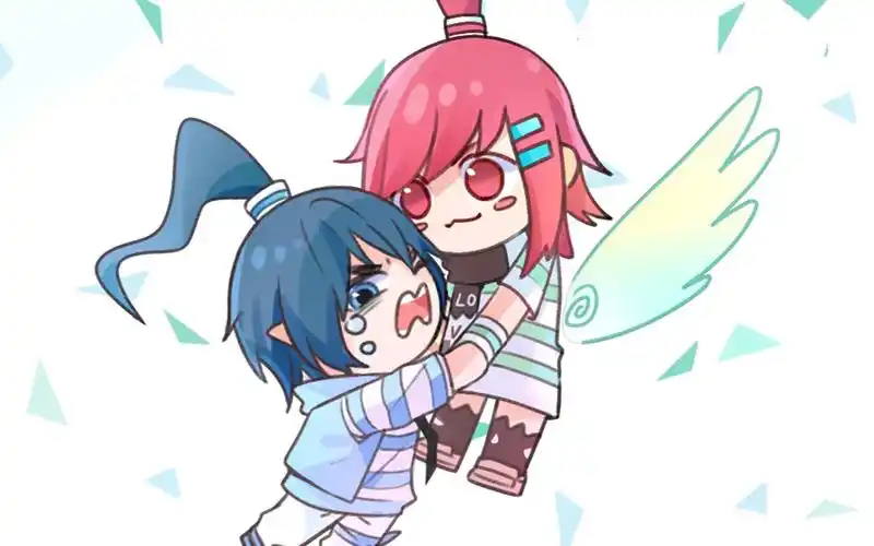 【凹凸世界板绘】q版呆毛姐弟--"老姐!你抓住点!我要掉下去了!