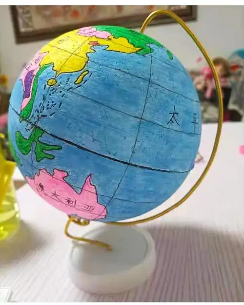 毕业那年diy手工制作地球仪材料包自制作初中生专用 初一泡沫球半成品