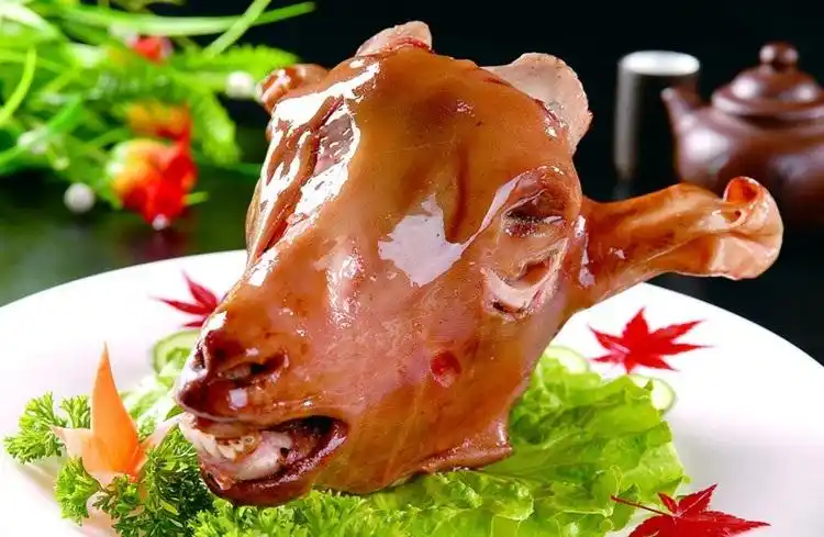 桂香汇程羊肉 【有检疫证附调料】羊头带羊舌1个 4-5斤带羊脑 新鲜羊