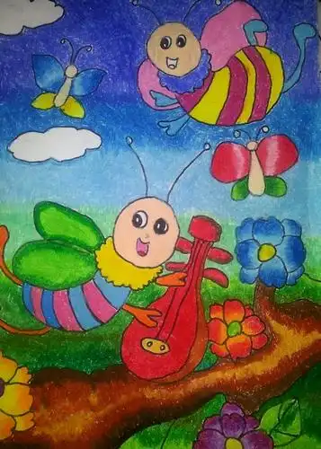 《春天的节奏》/少儿绘画作品/儿童画/网络美术馆_中国少儿美术教育网