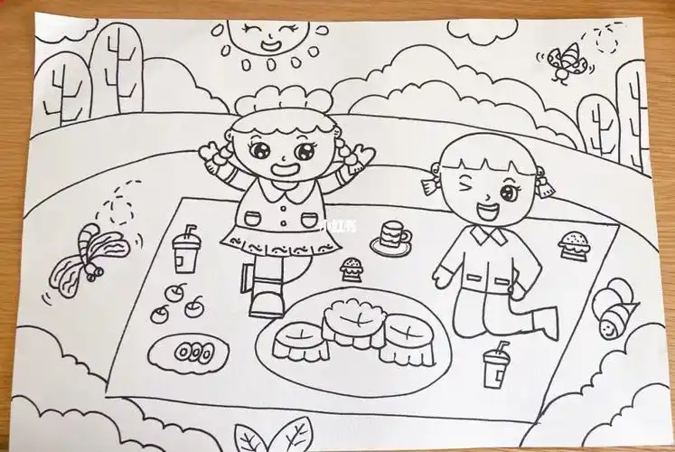 简笔画  #幼师考编这个图画可以套用很多主题,里面的人物还可以变成