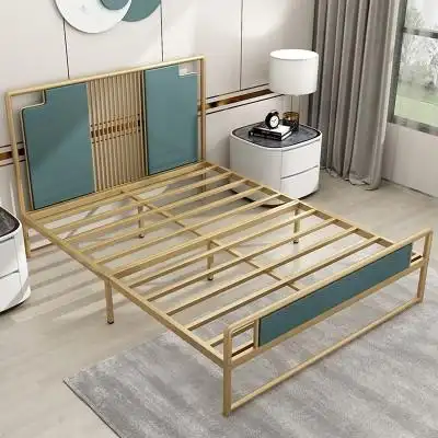 钢架床双人床简约现代铁艺图片