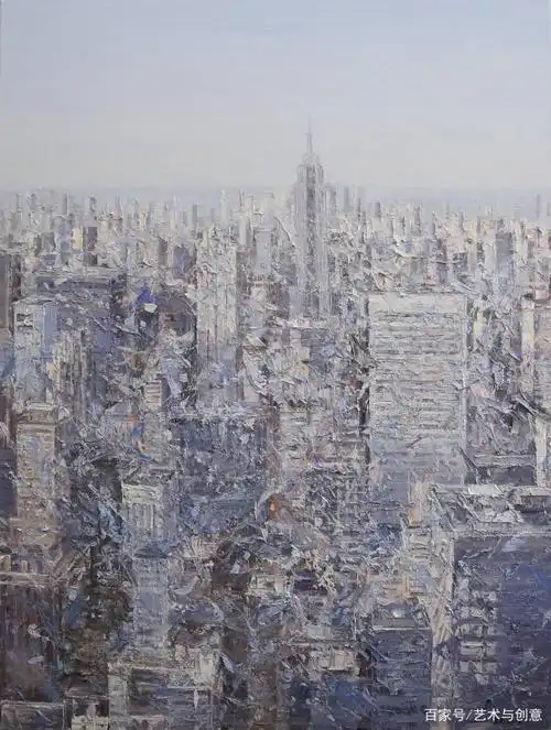 上海大学美术学院油画系毕业研究生王小双创作的城市系列油画作品