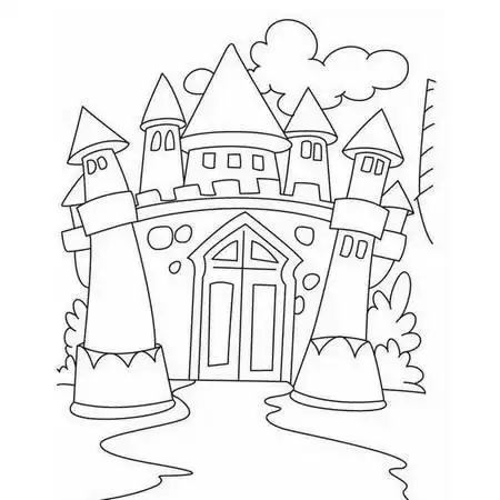 欧洲城堡简笔画