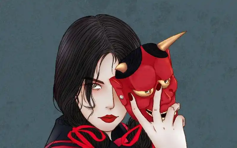 【板绘】面具少女绘图视频