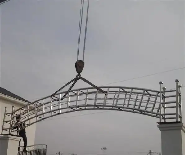 武汉不锈钢拱门,拱形门,小区弧形门加工制作