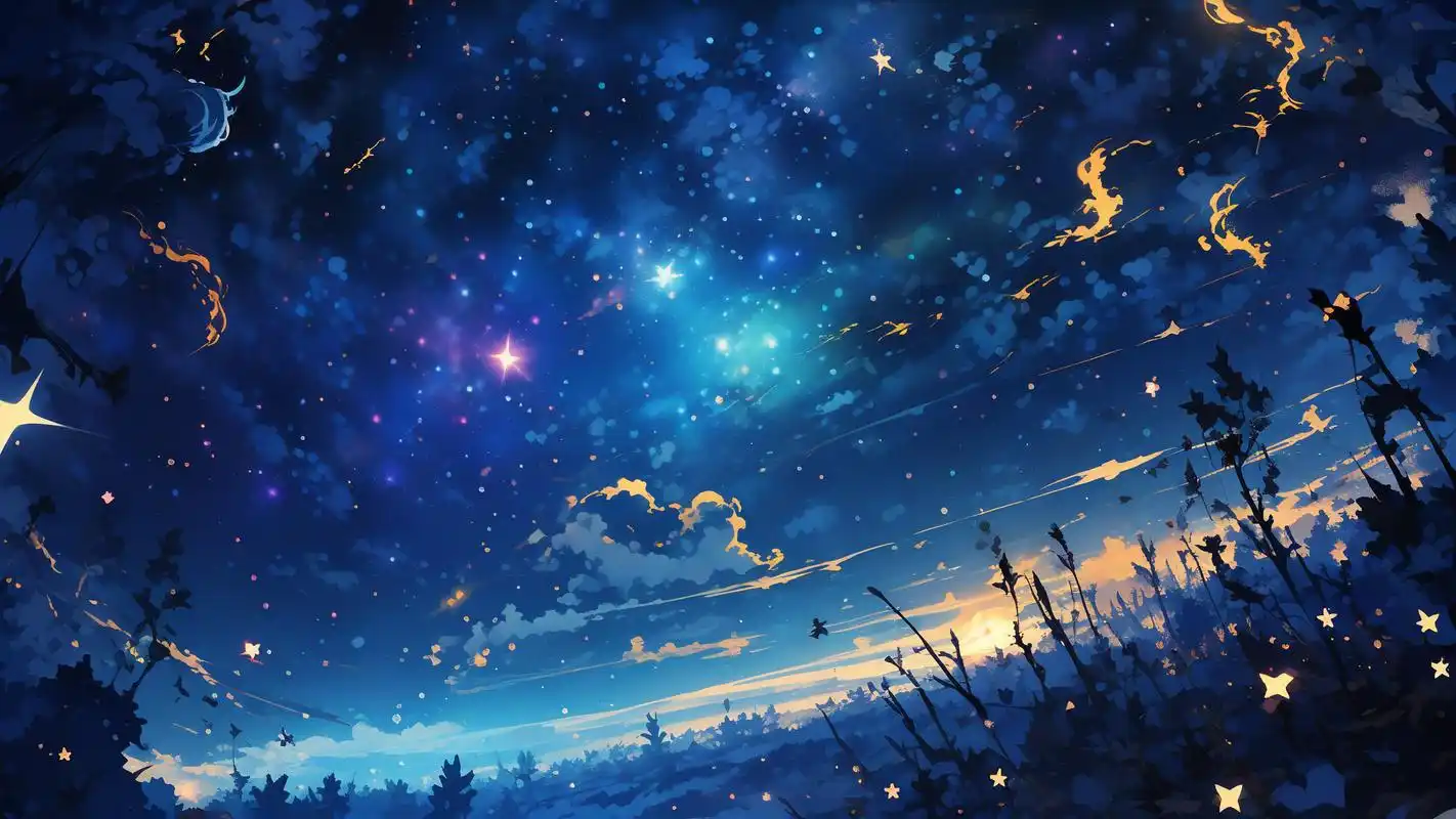 动漫风夜空电脑壁纸推荐✨