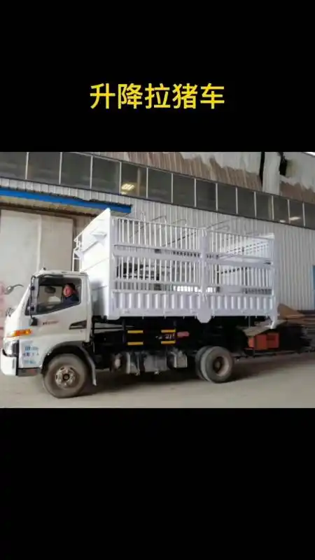 升降拉猪车#高栏改升降拉猪车可以运猪牛羊升降运输-度小视