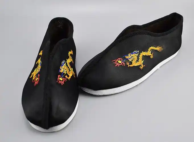 鞋 男女寿鞋 绣花鞋 莲花天梯底 老人冲喜寿衣全套配件 死人殡葬用品