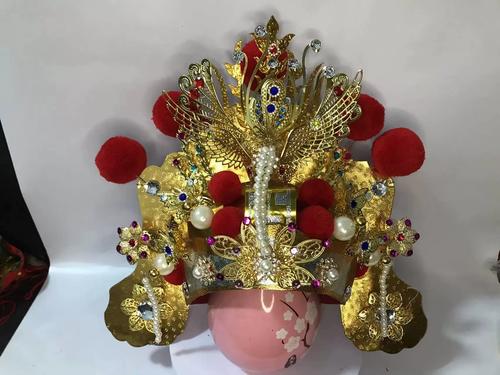 正品佛像装饰用品凤冠 金色合金菩萨帽子神像帽凤冠帽 居家佛具用