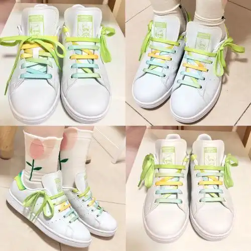 侧蝴蝶结鞋带系法