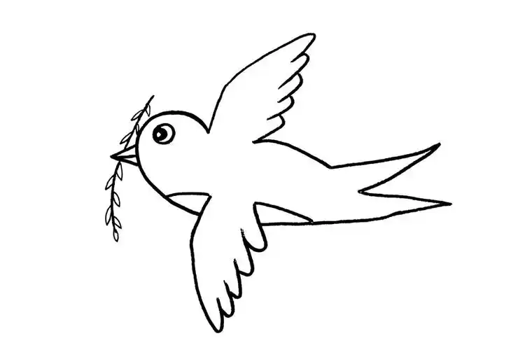 春天的燕子简笔画画法步骤