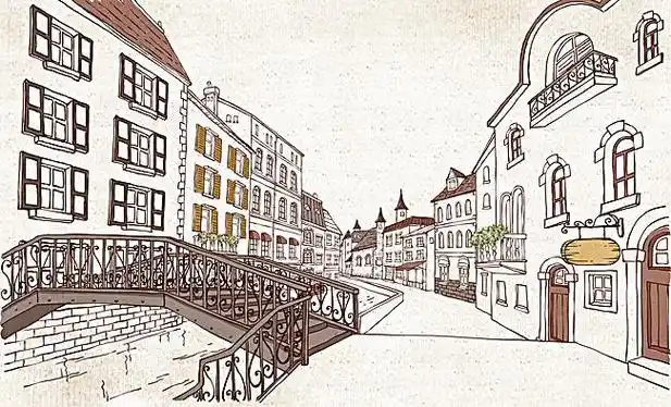 以及 街道 风景中国现代著名建筑图片简笔画街道视图简笔画城市街道