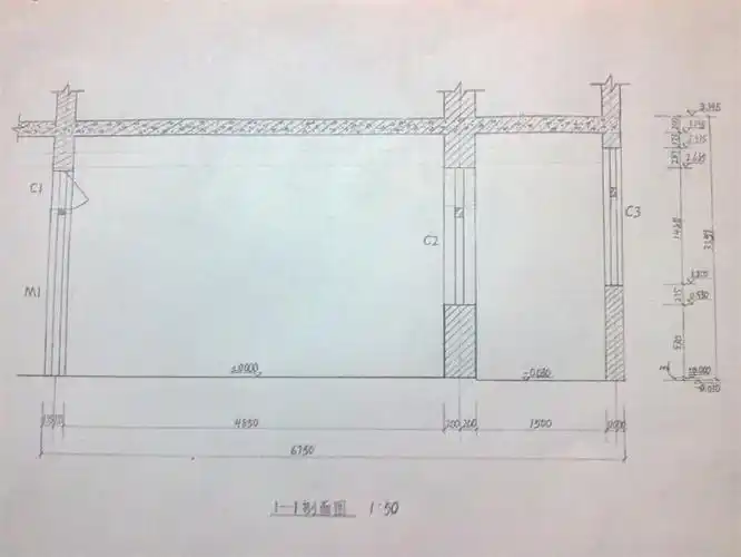 建筑工程制图——作业(宿舍剖面图)