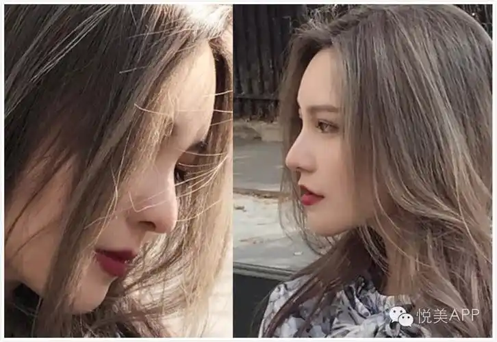 看侧面,周扬青的鼻子高,但不是混血翘鼻子哦.