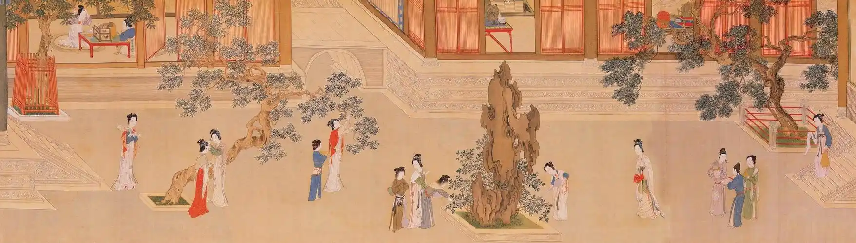 汉宫春晓图仇英国画作品欣赏