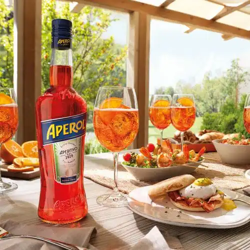 阿佩罗利口酒力娇aperolspritz餐前鸡尾酒调酒意大利洋酒力娇酒