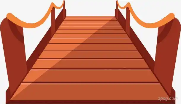 卡通木桥矢量图下载