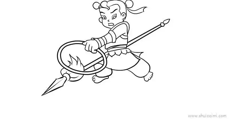 哪吒儿童画怎么画 哪吒简笔画画法