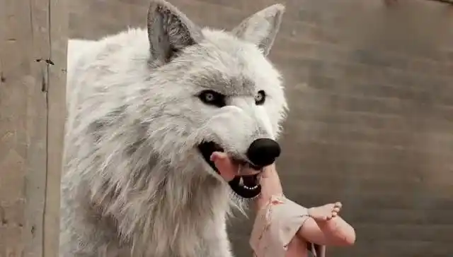 妻子把小孩放屋里,自己跑去煮面吃,怎料回来时看到狼正在啃咬他