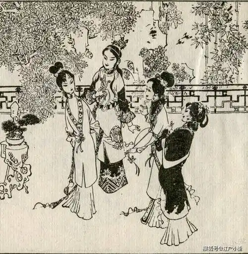 红楼梦连环画《黛玉葬花》欣赏,徐晓平绘画