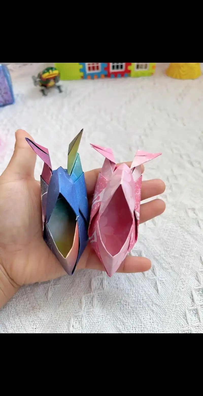 漂亮的魔法兔兔鞋你学会了吗?#手工折纸 #手工diy #兔子 - 抖音