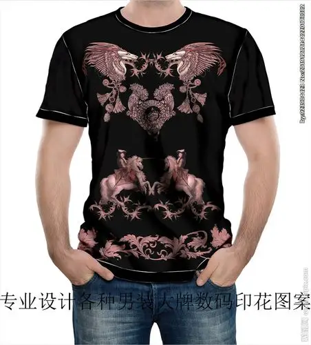 潮牌男装数码印花设计图案图片