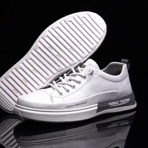 男鞋2022新款板鞋男真皮小白鞋男士一脚蹬