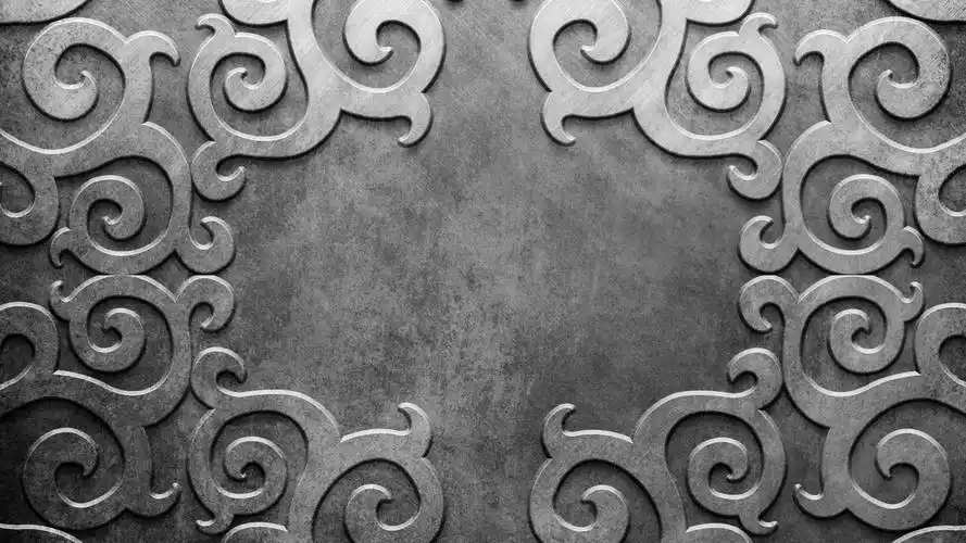 精致银色金属花纹背景素材高清壁纸