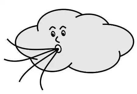 一片雾的简笔画