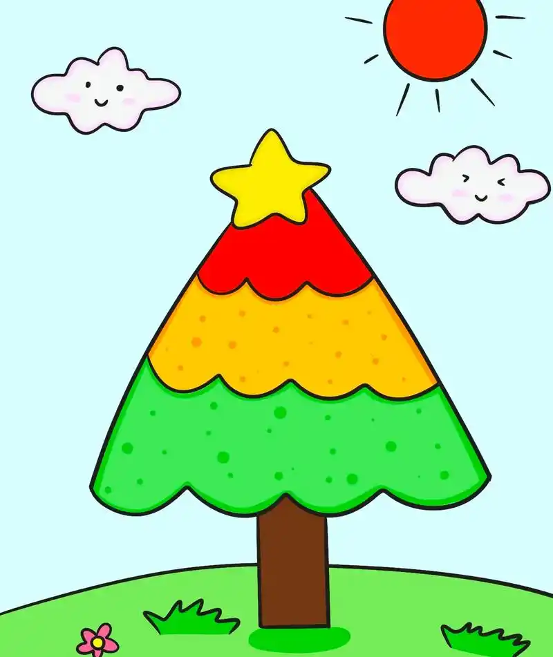 大树简笔画#一起学画画 #简笔画 #手抄报模板 - 抖音