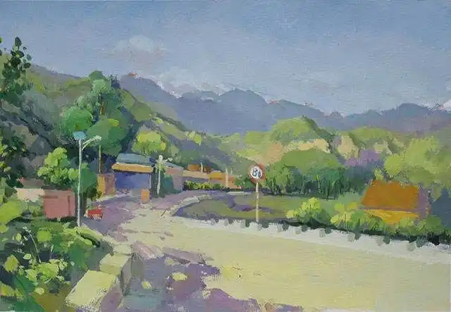 (艺美中心)分享:色彩水粉风景画欣赏