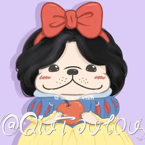 白雪公主法斗原创头像