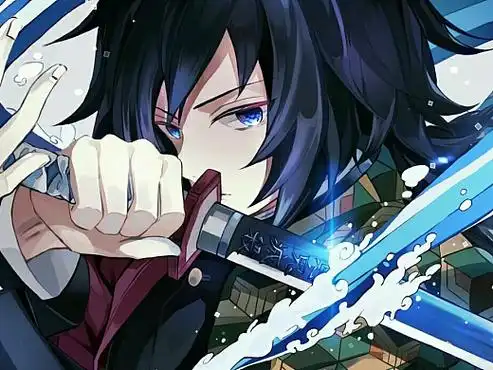 [鬼灭之刃-羽织纹样]-日本花纹-福冈义勇