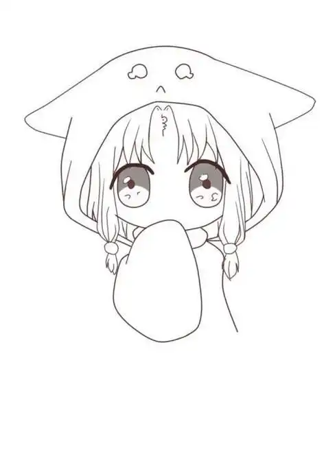 手绘动漫女孩简笔画画画集