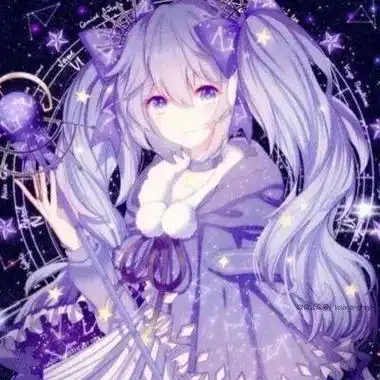 二次元头像女紫色系 动漫
