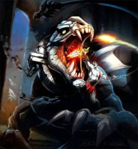 插画欣赏:游戏《战神》系列主角奎托斯kratos