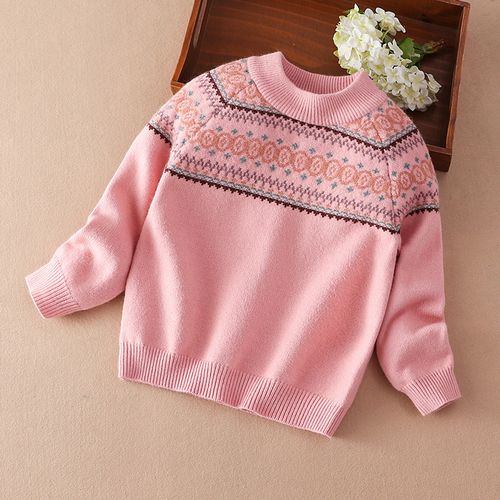 女童套头毛衣2020新款秋冬冬装宝宝洋气针织毛衣