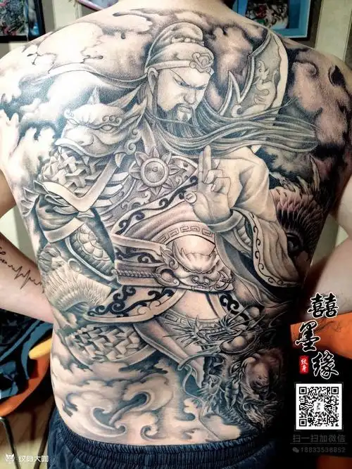 满背关公_纹身图案手稿图片_侯立爽的纹身作品集