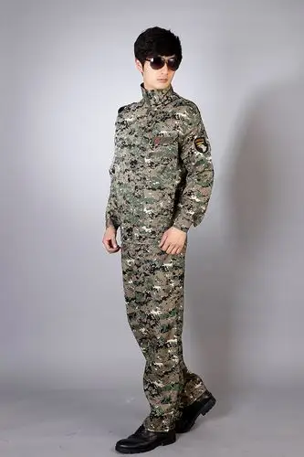 厂家直销新式07迷彩夏作集训服 丛林数码