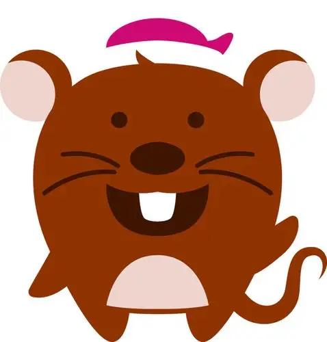 老鼠圣诞卡通人物矢量素材