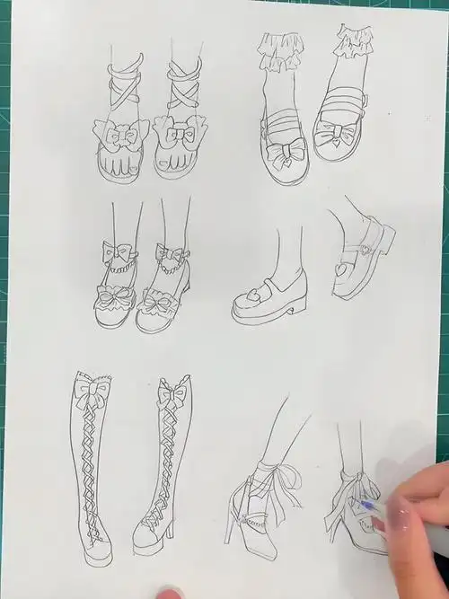 芭比娃娃的鞋子怎么画
