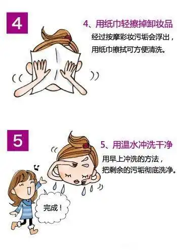 洗脸的正确方法手法图