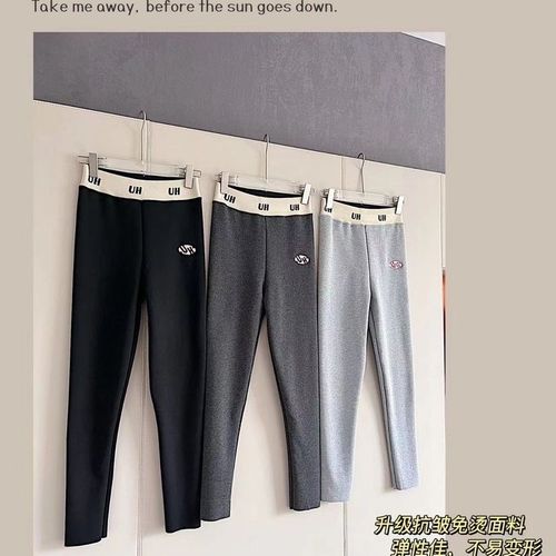 2023新款小猫脚印棉加绒螺纹2266打底裤高腰显瘦无痕