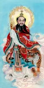 00风生水起a9淘宝摆台摆件张天师画像挂画  张道陵祖天师神像摆件