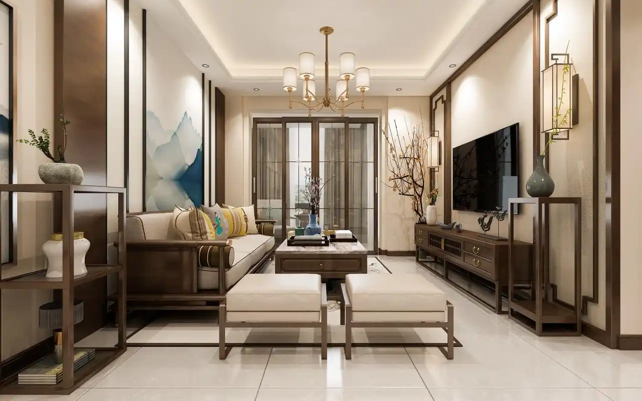 瑞丰国际新中式风格装修效果图