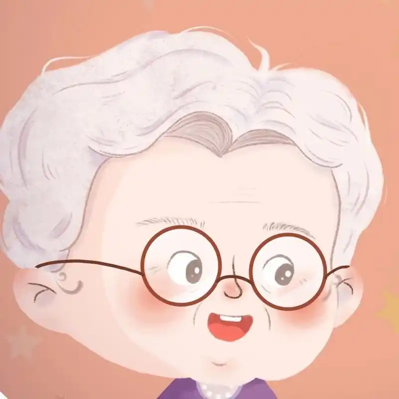 96插画|老奶奶头像 ★外婆要我帮她画个头像,又不敢把她画的太老